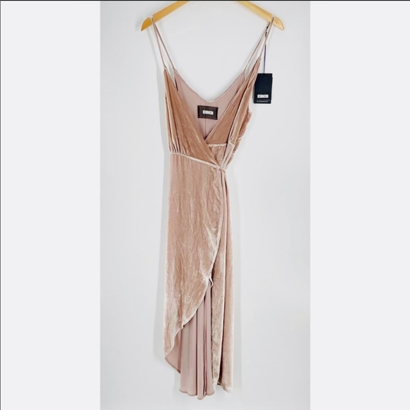 NWT Reformation Anoush Velvet Silk Wrap Midi Dress - Picture 7 of 12